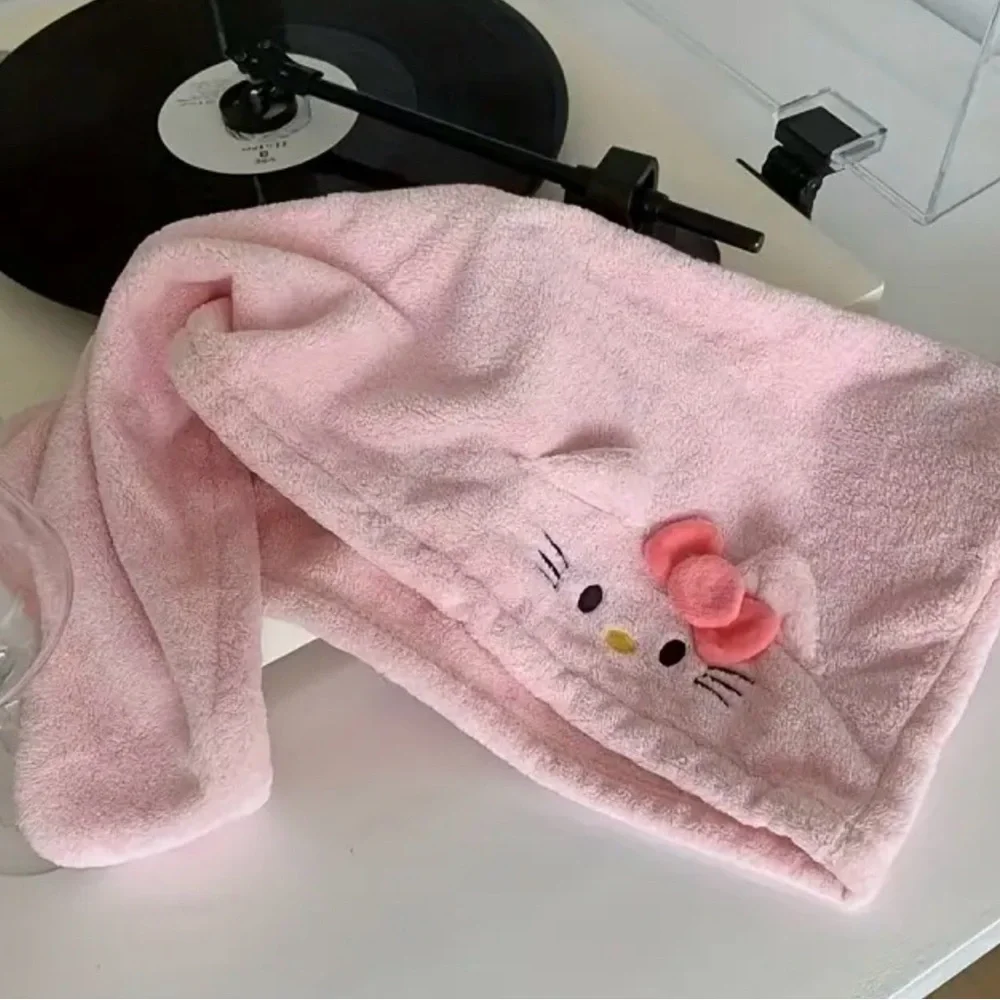 {NEW} Kawaii Quick Dry Hair Towel Pink One Size